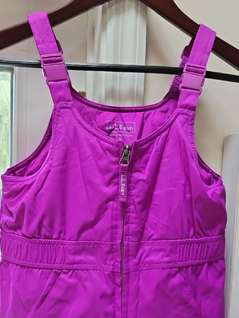 Girls' Insulated Magenta Snow Bib Pants - Adjustable Straps LL Bean